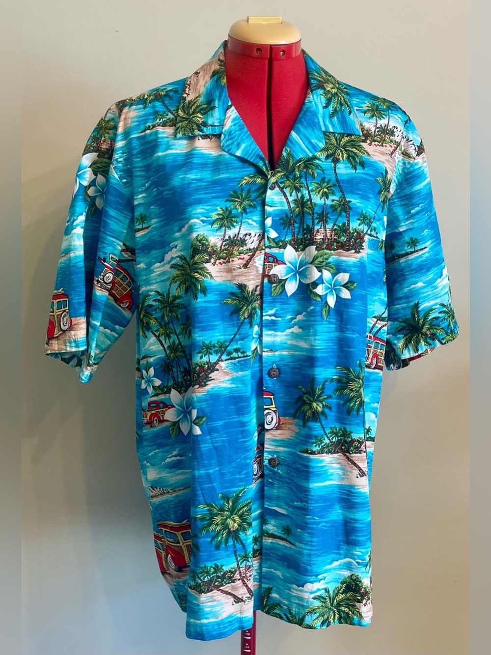 Hawaiian- all cotton button up shirt Size Large